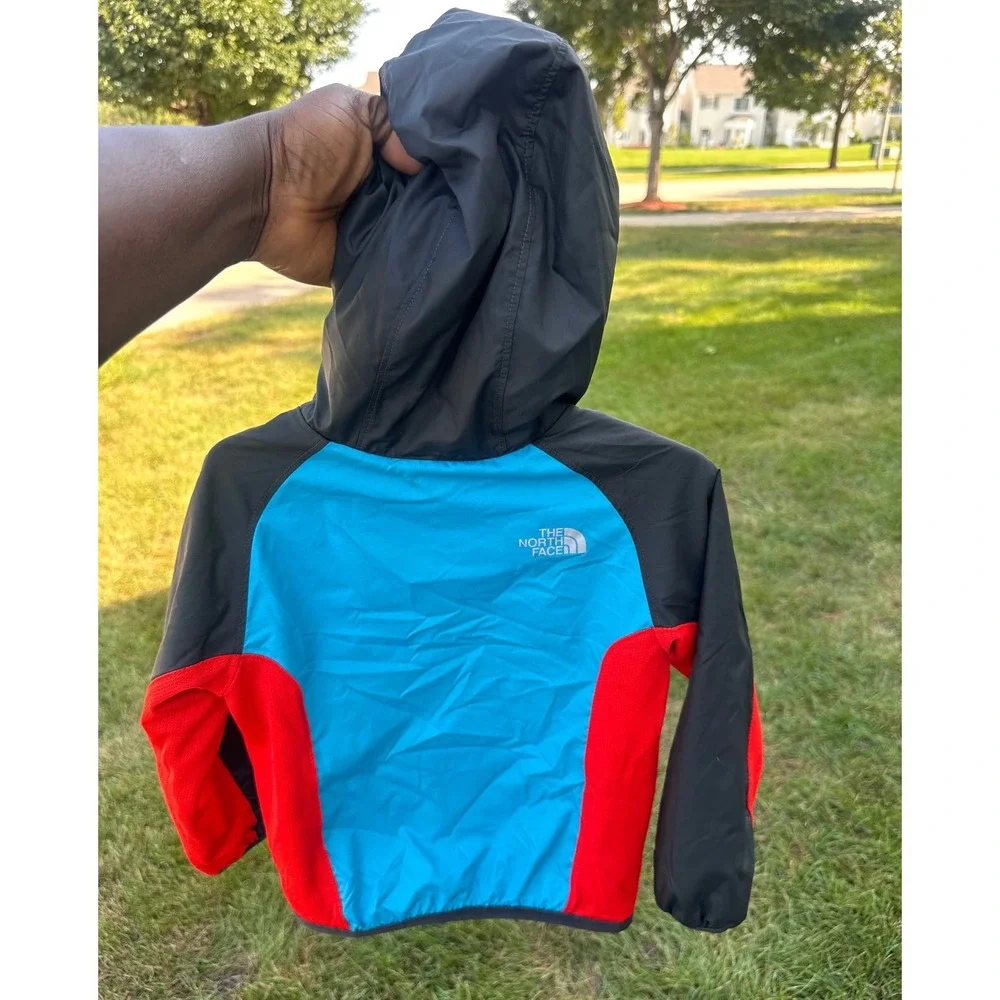 The North Face Kids Reversible Hooded Windbreaker Fleece Lined Jacket Size 3T